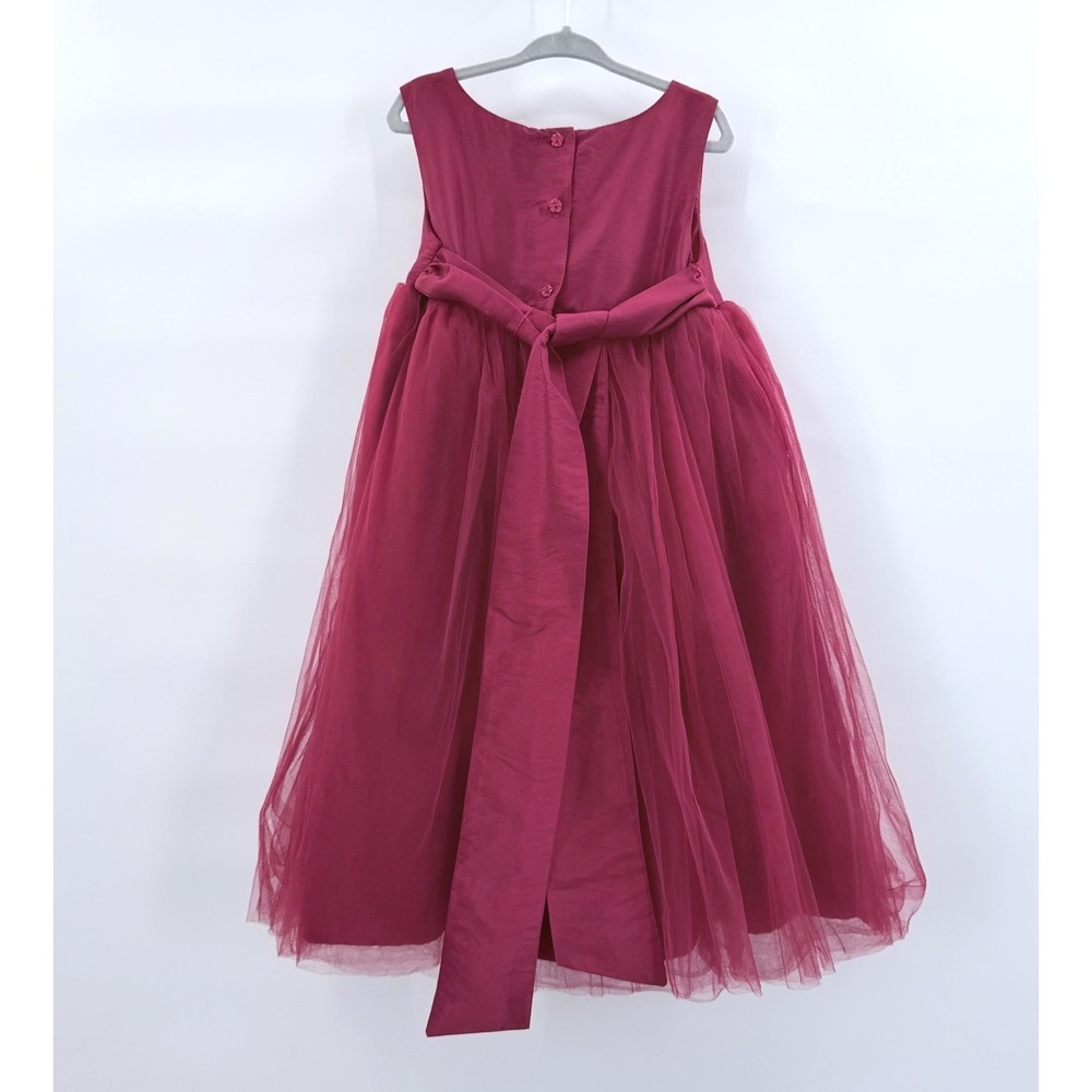 Girls Holiday Party Dress Red Tulle Satin Heirlooms Polly Flinders Girls 5T Xmas - Picture 2 of 12